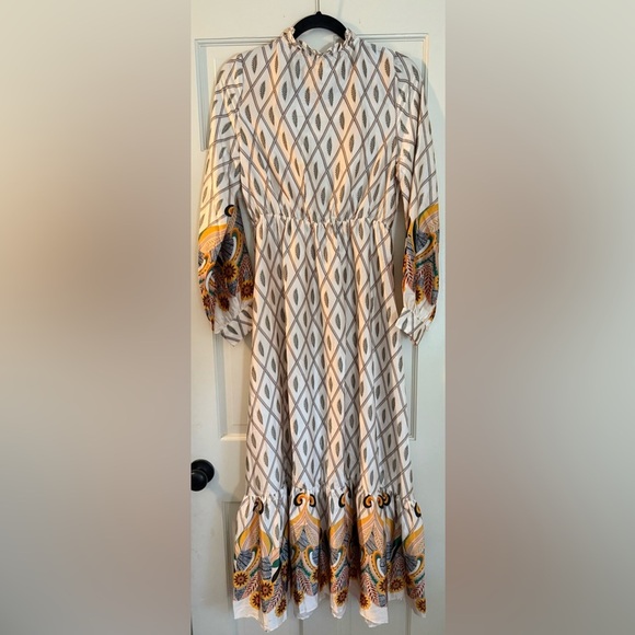 ANANY NWOT Elegant Geometric Patterned Maxi Dress, Size S - Picture 6 of 7